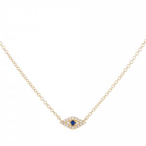 Diamond Evil Eye Choker 14K