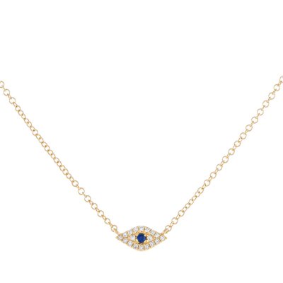 Diamond Evil Eye Choker 14K