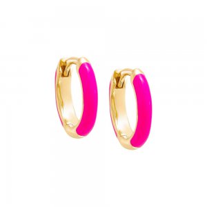 Colored Enamel Huggie Earring