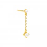 Pearl Chain Drop Stud Earring