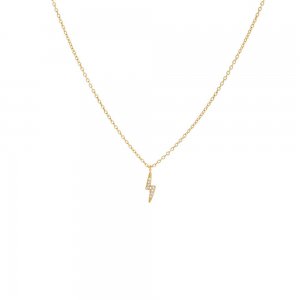 Mini Pave Lightning Necklace