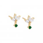 Dangling Triple Marquise Stud Earring