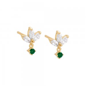 Dangling Triple Marquise Stud Earring