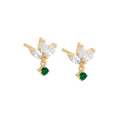 Dangling Triple Marquise Stud Earring