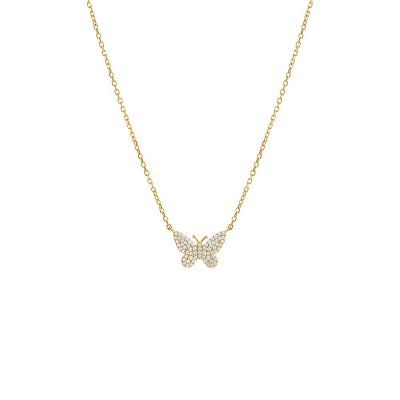 Pave Butterfly Necklace