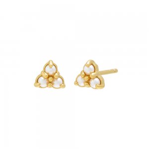 Pearl Trio Cluster Stud Earring