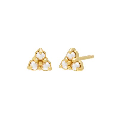 Pearl Trio Cluster Stud Earring