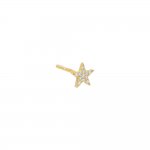 Diamond Star Stud Earring 14K