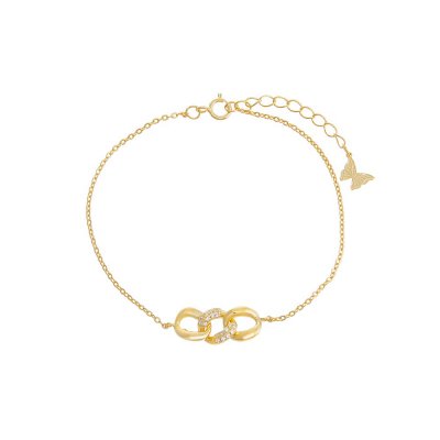 Pave Triple Link Bracelet