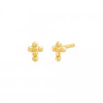 Mini Beaded Cross Stud Earring