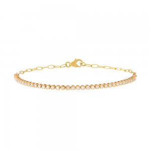 Mini Diamond Tennis Bracelet 14K