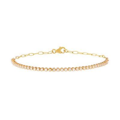 Mini Diamond Tennis Bracelet 14K