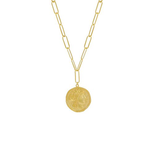 Paperclip Medallion Lariat