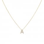 Diamond Initial Necklace 14K