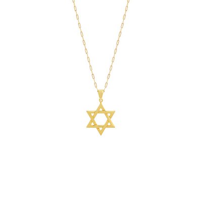 Solid Star Of David Necklace