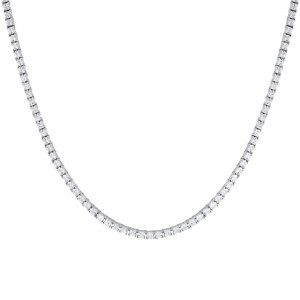 Men's Princess Cut Tennis Necklace