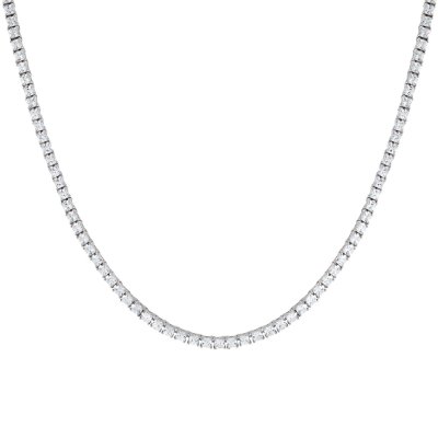 Men's Princess Cut Tennis Necklace