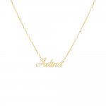 Solid Script Nameplate Necklace