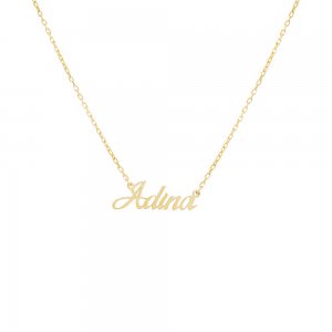 Solid Script Nameplate Necklace