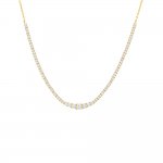 Half CZ Graduated Tennis Necklace