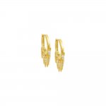 Pave Multi Spike Huggie Earring