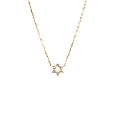 Diamond Pave Star Of David Necklace 14K