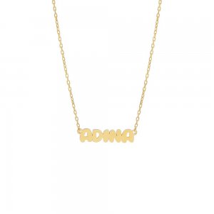 Flat Bubble Name Necklace