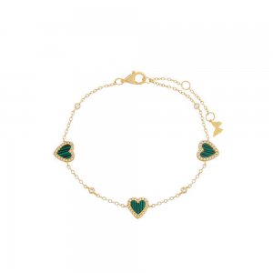 Pave Multi Heart Stone Bracelet