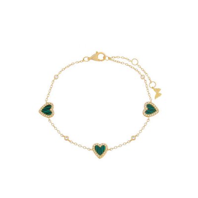 Pave Multi Heart Stone Bracelet