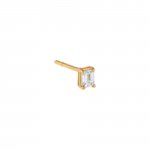 Diamond Baguette Stud Earring 14K