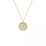 Mother Of Pearl Starburst CZ Necklace