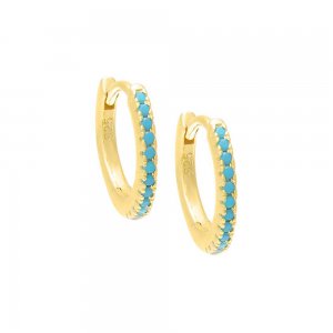 Summer Pave Colored Huggie Earring