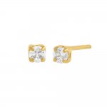 Itty Bitty Solitaire CZ Stud Earring