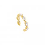 Colored Marquise Bezel Ear Cuff