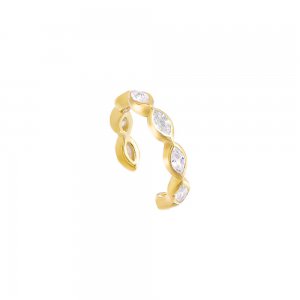 Colored Marquise Bezel Ear Cuff