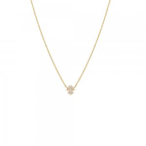 Petite Diamond Hamsa Necklace 14K