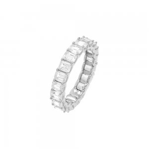 Cushion Cut Thin Eternity Band Ring