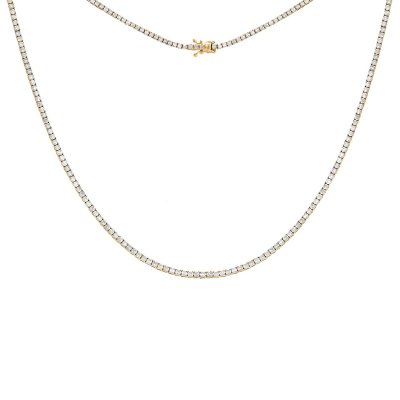 Diamond 4 Prong Tennis Necklace 14K