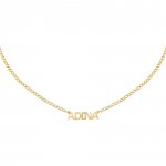 Mini Nameplate Choker 14K