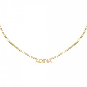 Mini Nameplate Choker 14K