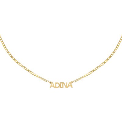 Mini Nameplate Choker 14K