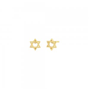 Solid Star Of David Stud Earring