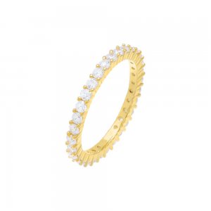 Men's Thin CZ Eternity Band