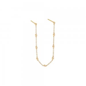 Diamond By The Yard Double Chain Stud Earring 14K