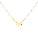 Engravable Mini Heart Necklace 14K