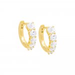 Graduated CZ Huggie Earring