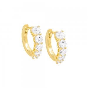 Graduated CZ Huggie Earring