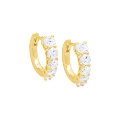 Graduated CZ Huggie Earring