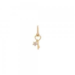 Tiny Diamond Trinket Charm 14K