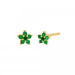 Tiny Colored Flower Stud Earring